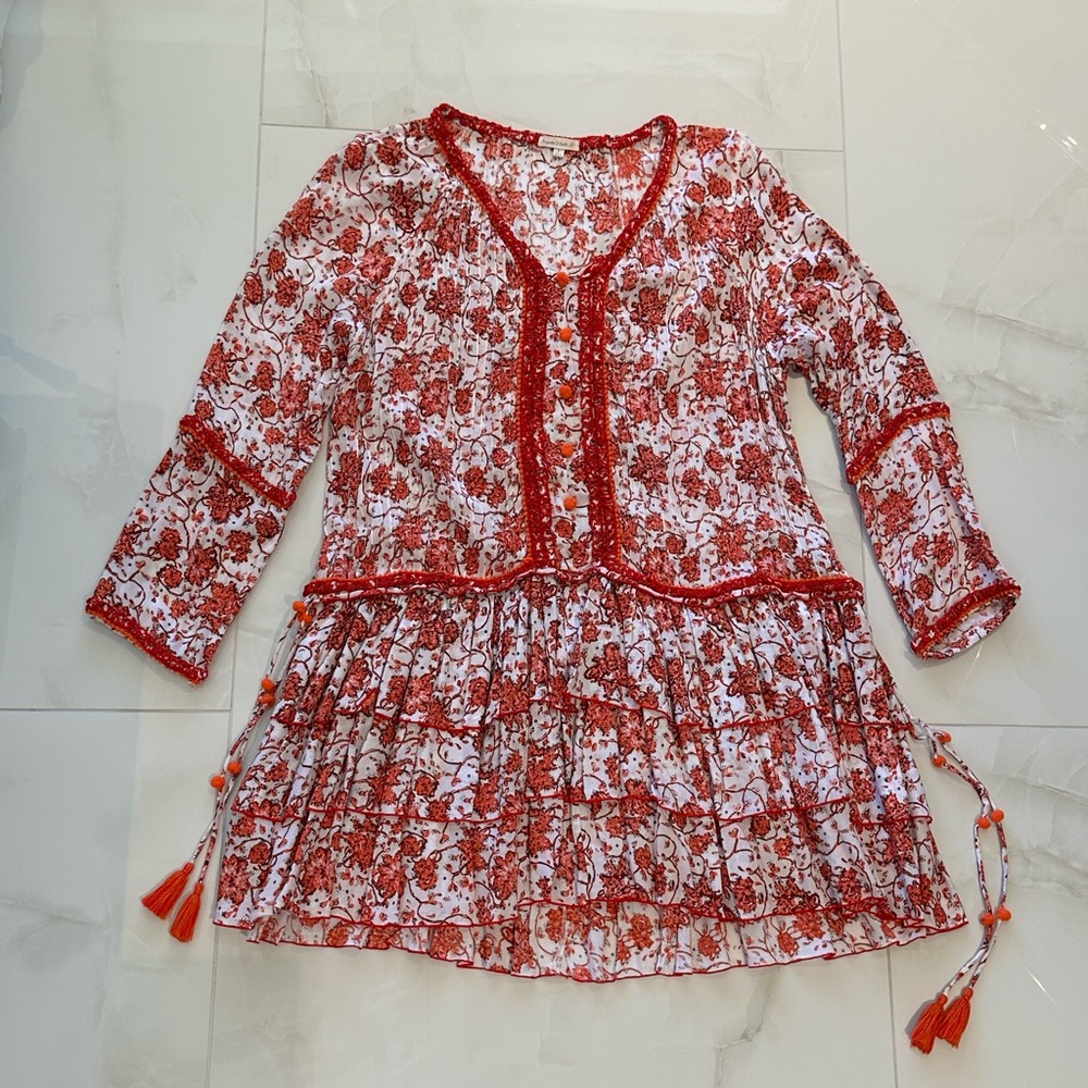 Poupette St. Barth Calypso Floral Dress Size Small